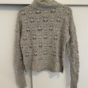 American Eagle Grey Sweater with Cutouts